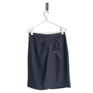 NWOT Tahari black pencil skirt with ruffles
